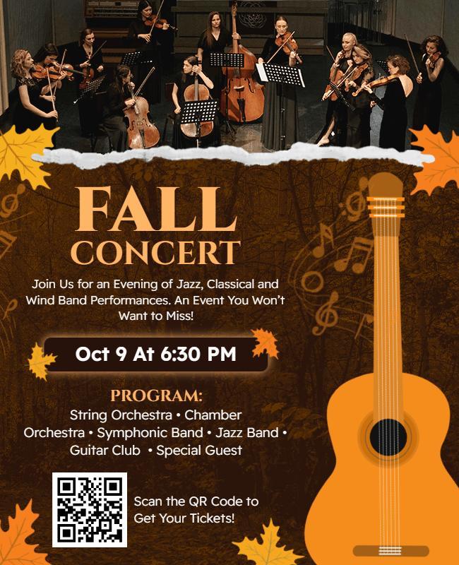 Evening Chamber Music Fall Concert Flyer Template