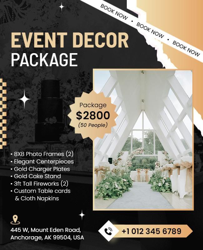 Event Decoration Package Promotional Flyer Template