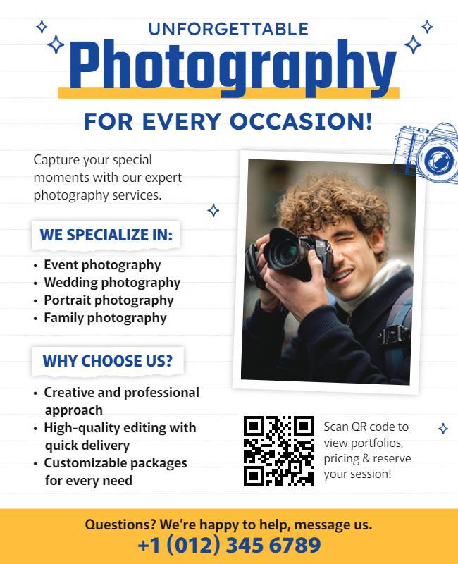 Event Photography Expertise Marketing Flyer Template
