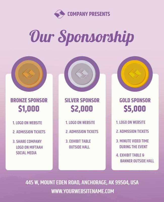 Event Sponsorship Opportunities Flyer Template