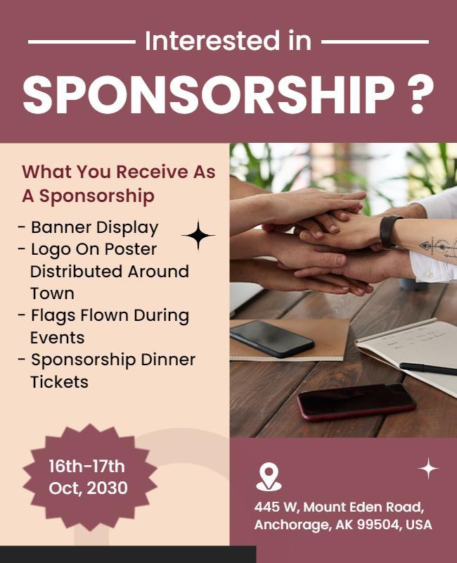 Event Sponsorship Opportunity Flyer Template