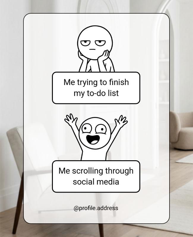 Everyday Life Humor Meme Poster Template
