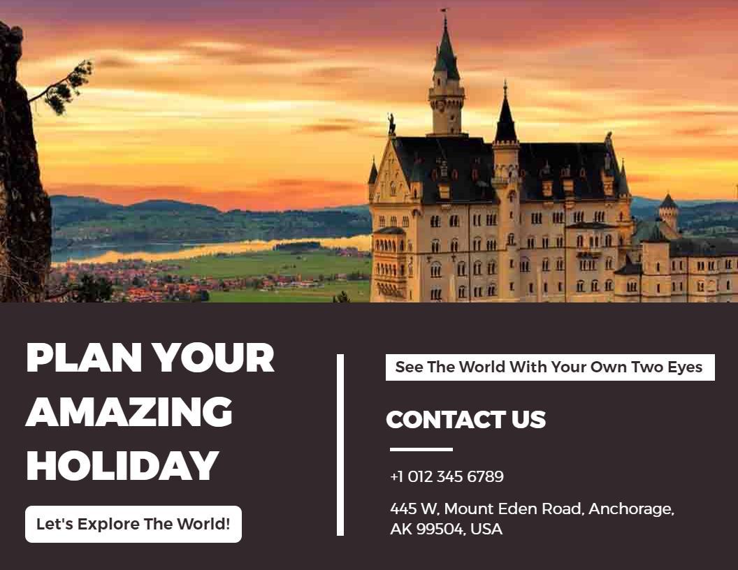 Exciting Adventure Travel Packages Bi Fold Brochure Template