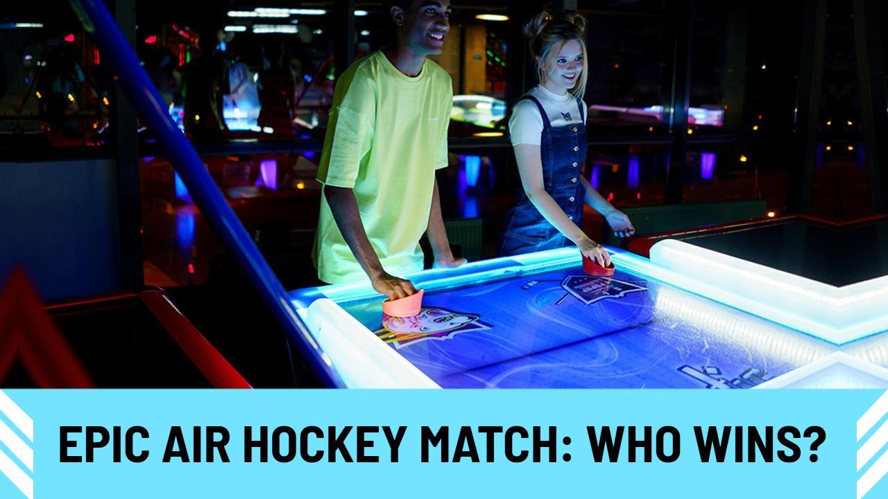 Exciting Air Hockey Gaming Showdown YouTube Thumbnail Template