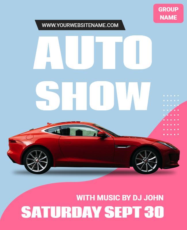 Exciting Auto Show Event Flyer Template