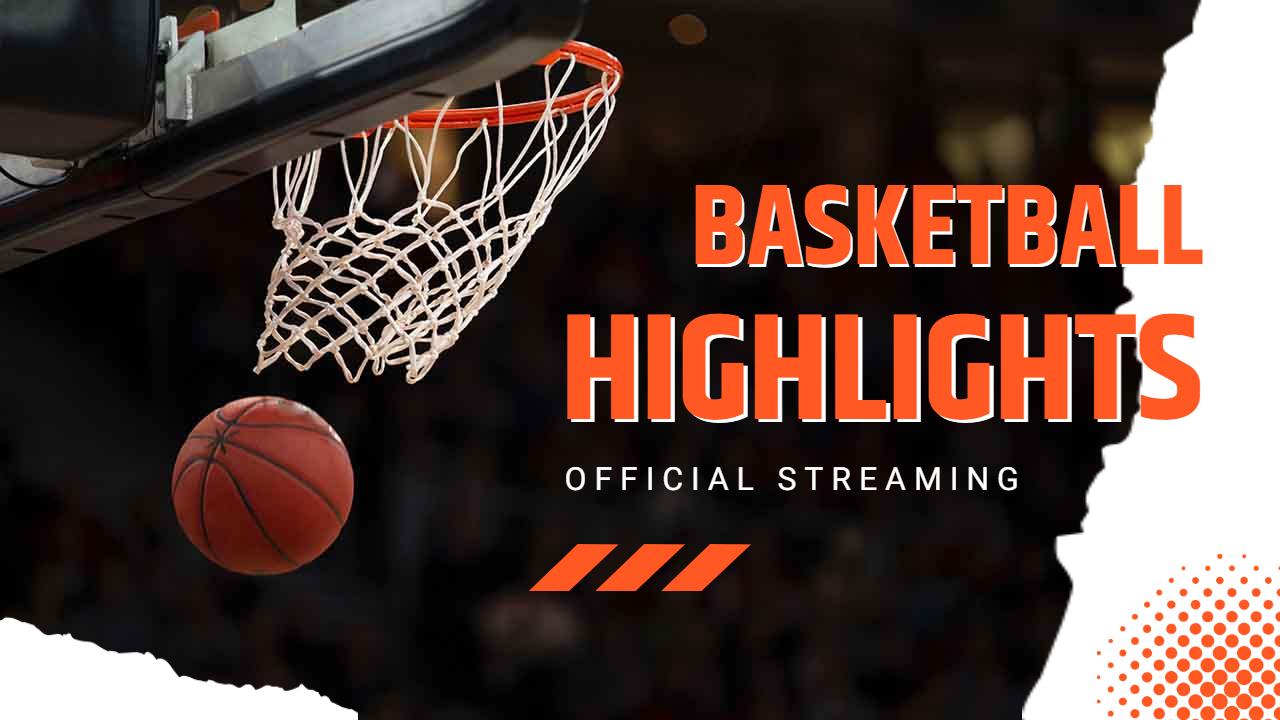 Exciting Basketball Highlights Official Streaming YouTube Thumbnail Template