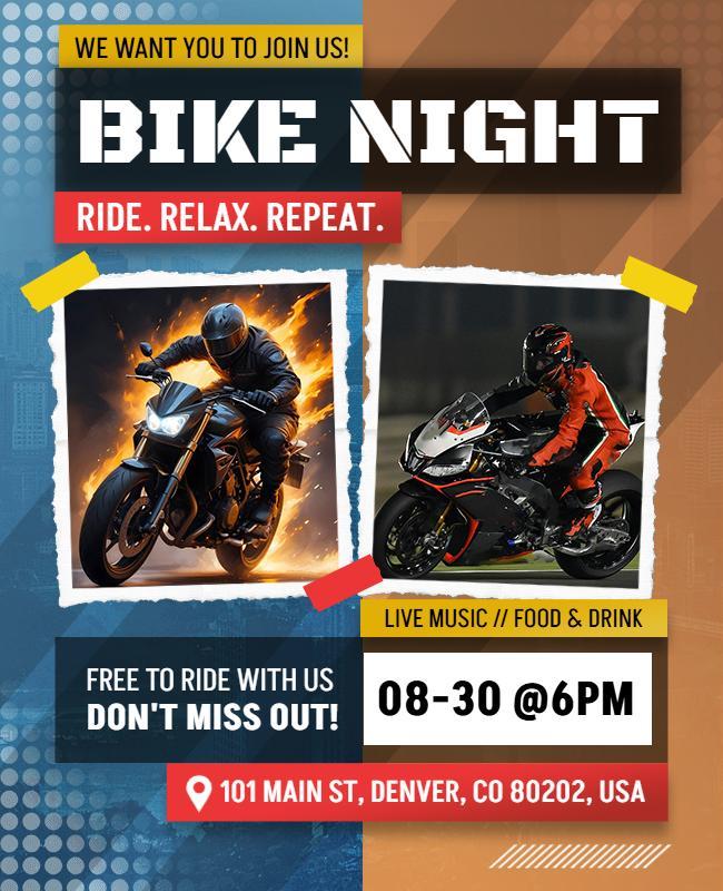 Exciting Bike Night Event Flyer Template