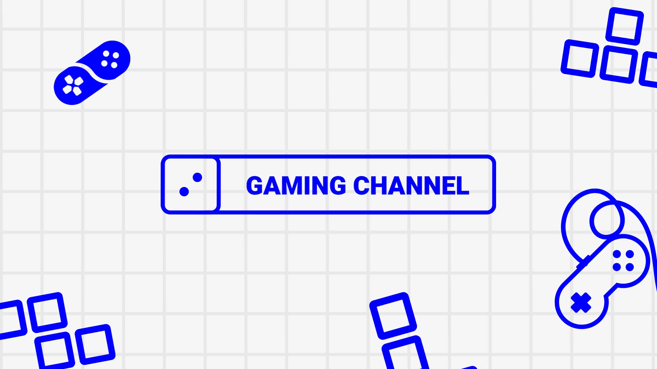 Exciting Blue and White Gaming Channel Elements Banner Template