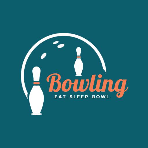 Exciting Bowling Theme with Striking Pins and Ball Logo Template