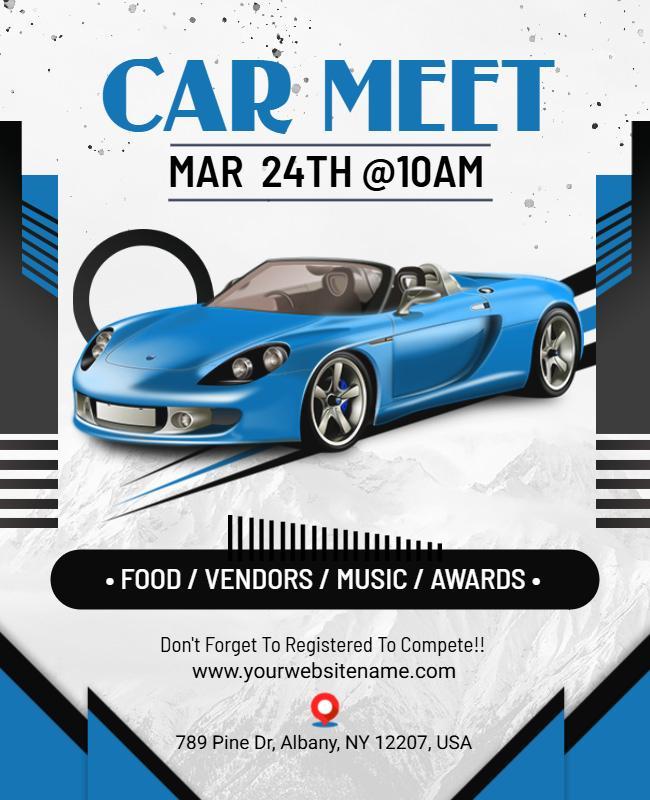 Exciting Car Meet Flyer Template