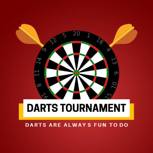 Exciting Darts Tournament Showing Fun and Competition Logo Template