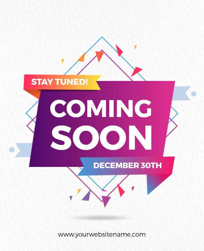 Exciting Event Announcement Coming Soon Flyer Template