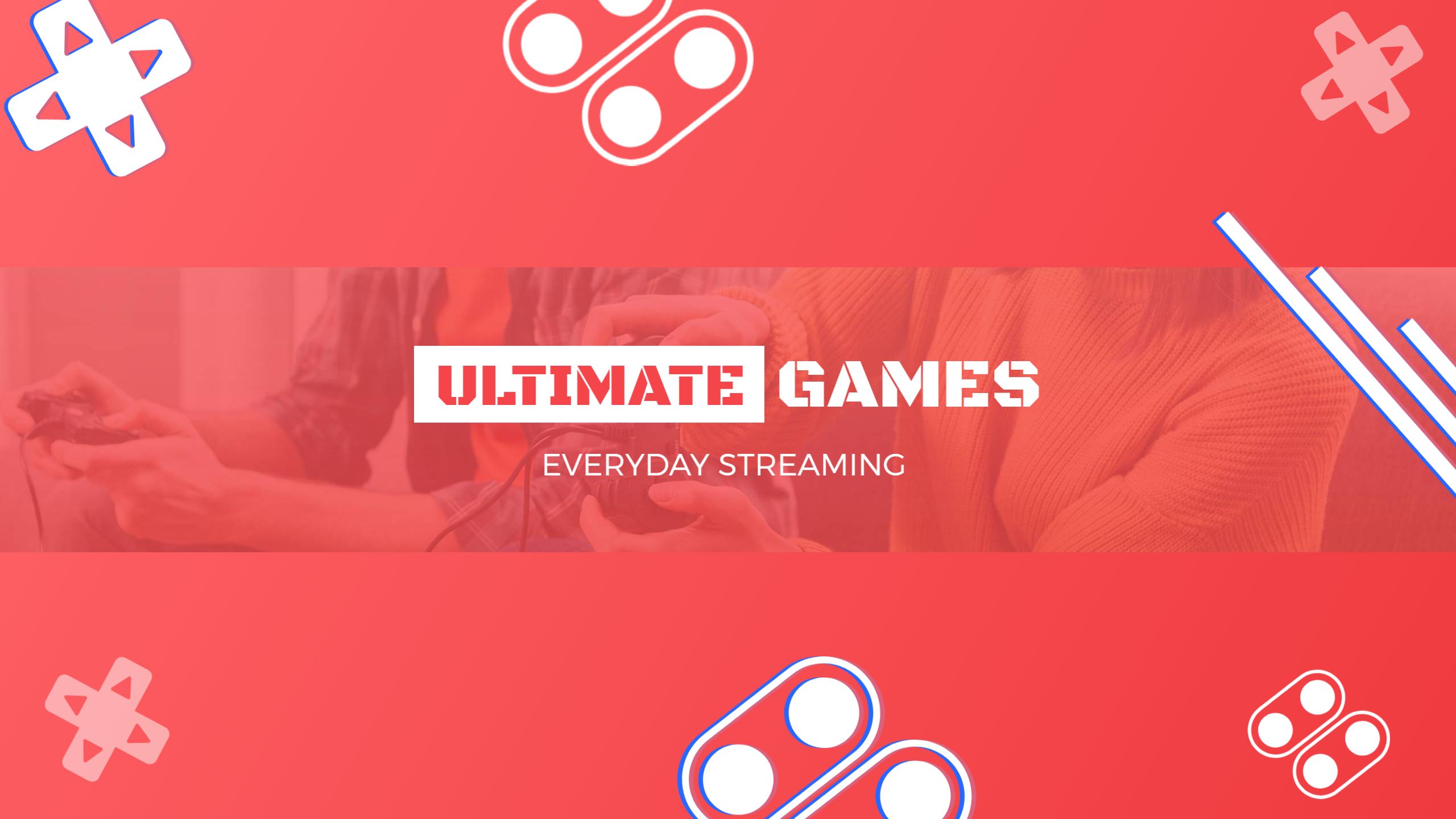 Exciting Everyday Streaming for Ultimate Games Community Banner Template