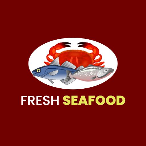 Exciting Fresh Seafood Featuring Vibrant Crab and Fish Logo Template