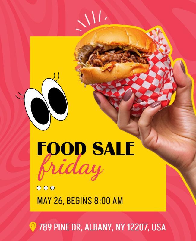 Exciting Friday Food Sales Event Flyer Template