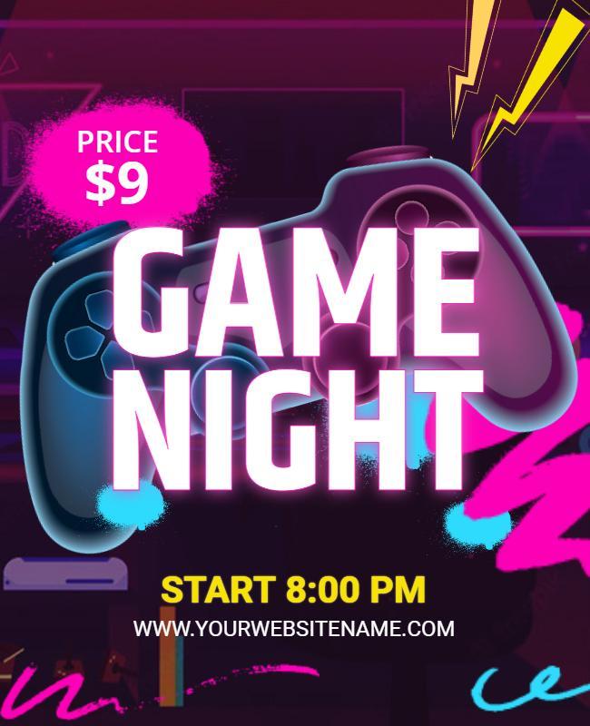 Exciting Game Night Event Flyer Template