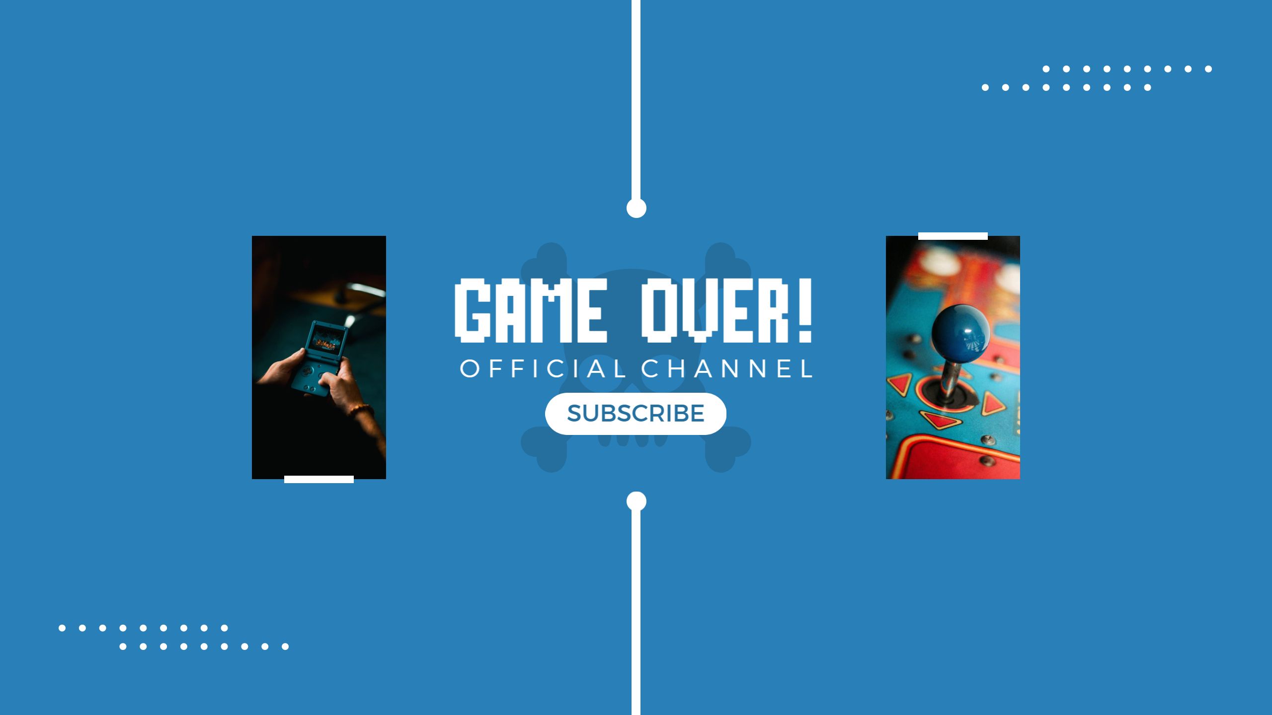 Exciting Gaming Moments with Blue Background Game Banner Template