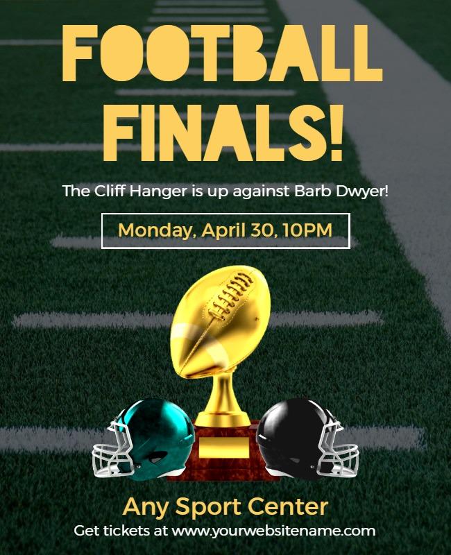 Exciting Green Football Finals Matchup Poster Template