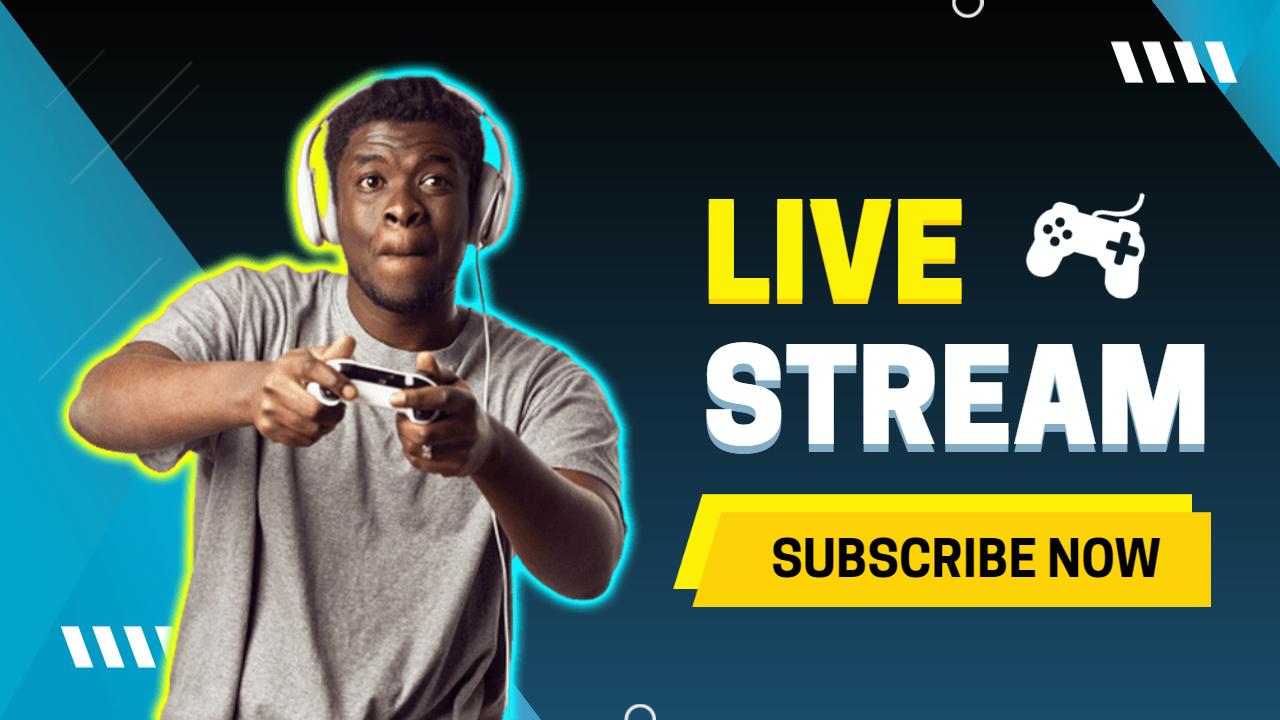 Exciting Live Stream Gaming Action YouTube Thumbnail Template