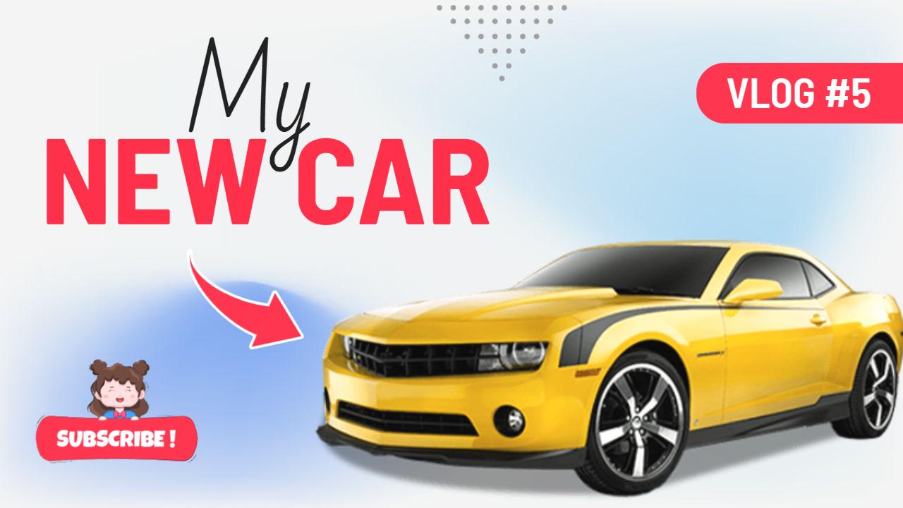 Exciting New Car Reveal Vlog YouTube Thumbnail Template