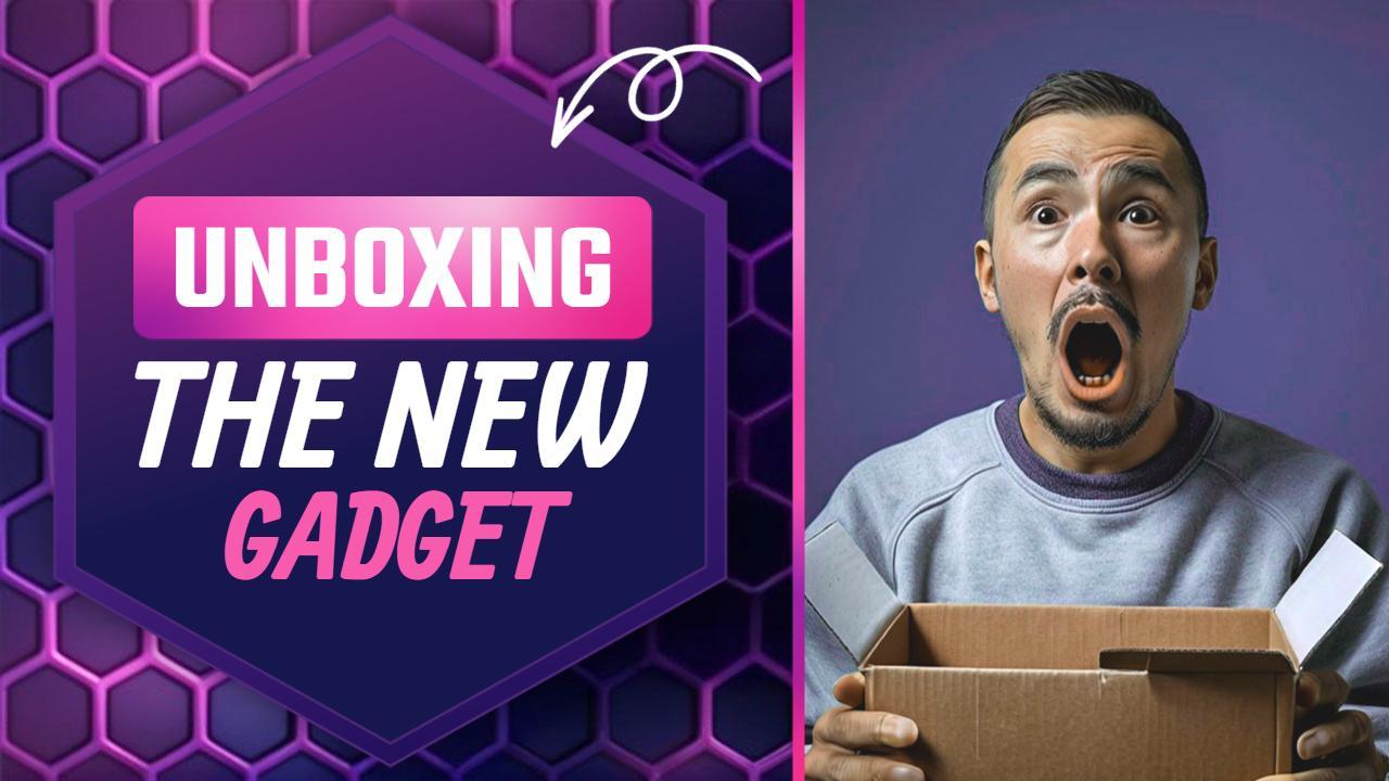 Exciting New Gadget Unboxing Experience YouTube Thumbnail Template
