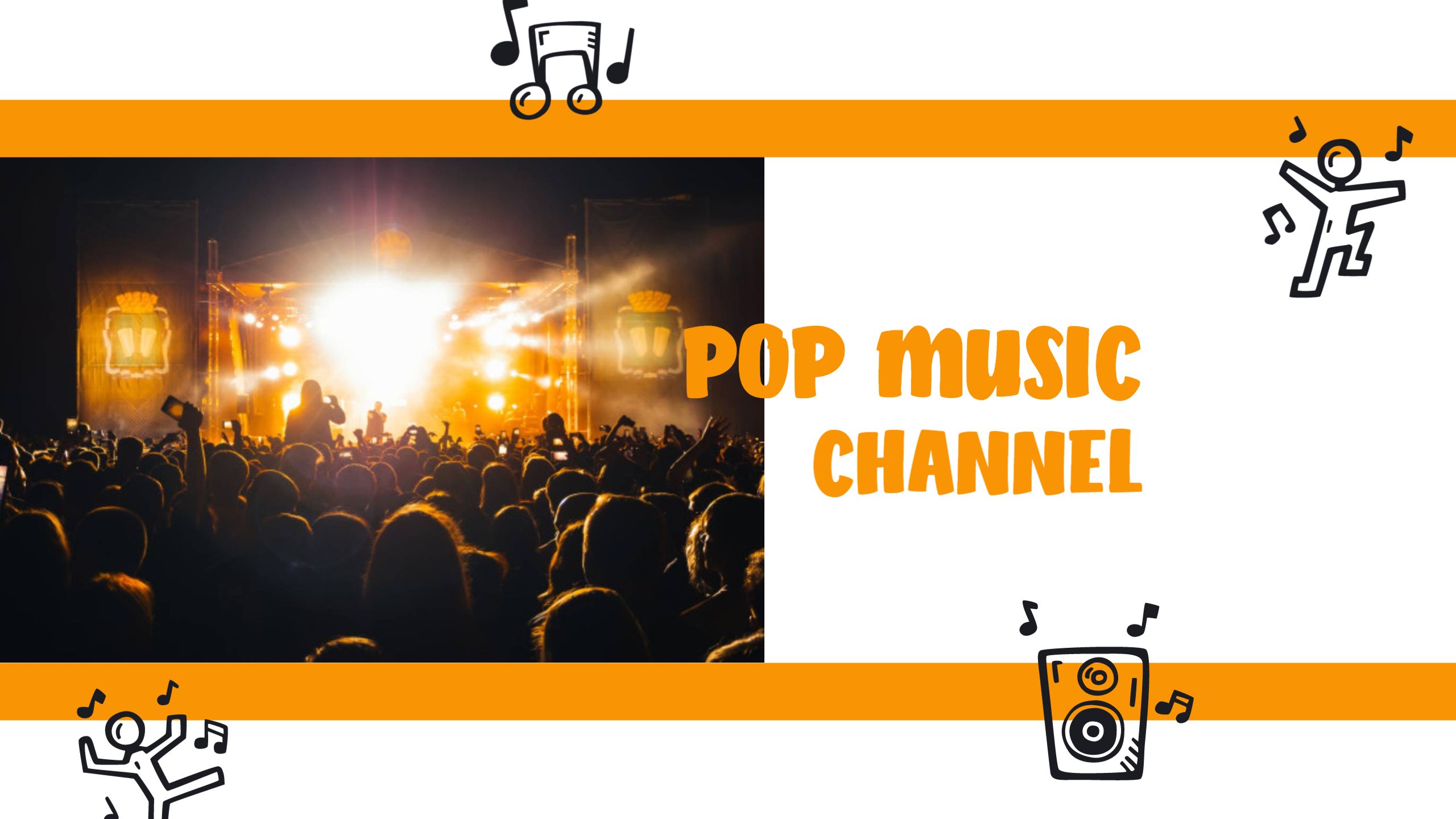 Exciting Pop Music Performance with Vibrant Colors YouTube Banner Template