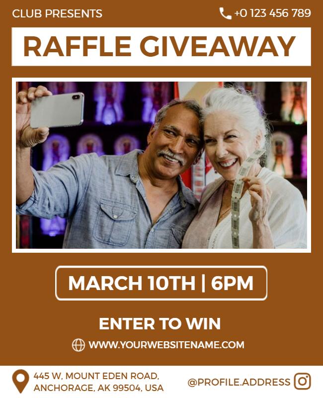 Exciting Raffle Giveaway Event Flyer Template