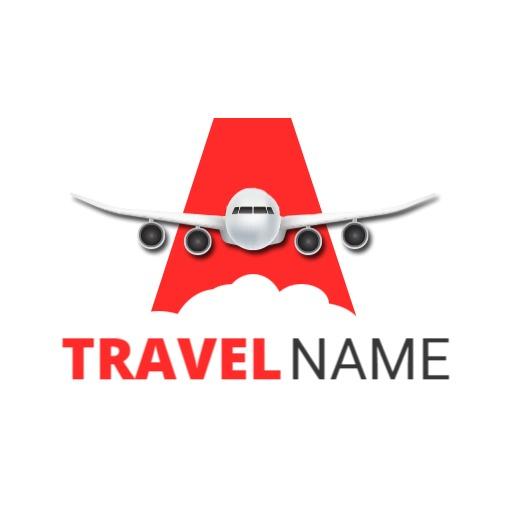 Exciting Red Airplane Design for Your Travelling Business Logo Template
