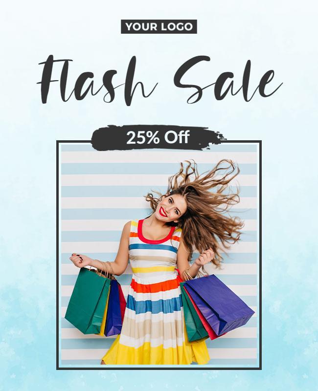 Exciting Retail Flash Sale Discount Flyer Template