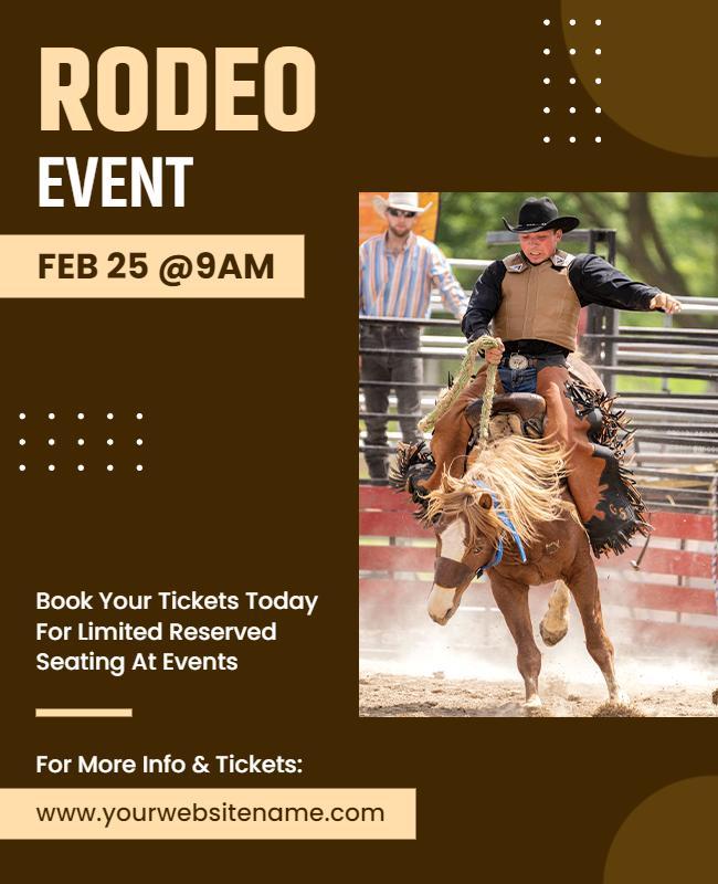 Exciting Rodeo Event Advertisement Flyer Template