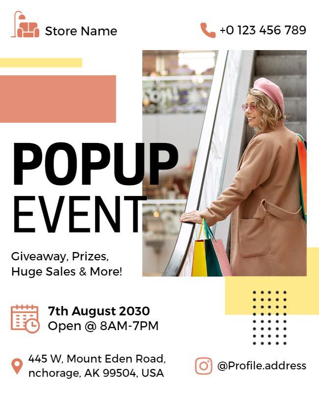 Exciting Shopping Popup Event Flyer Template