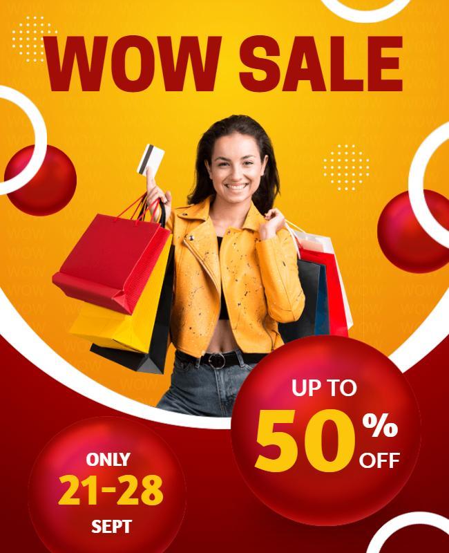 Exciting Shopping Sale Discount Flyer Template