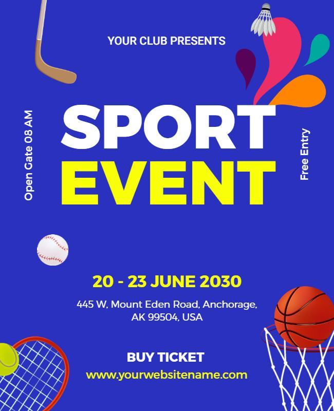 Exciting Summer Sports Event Flyer Template