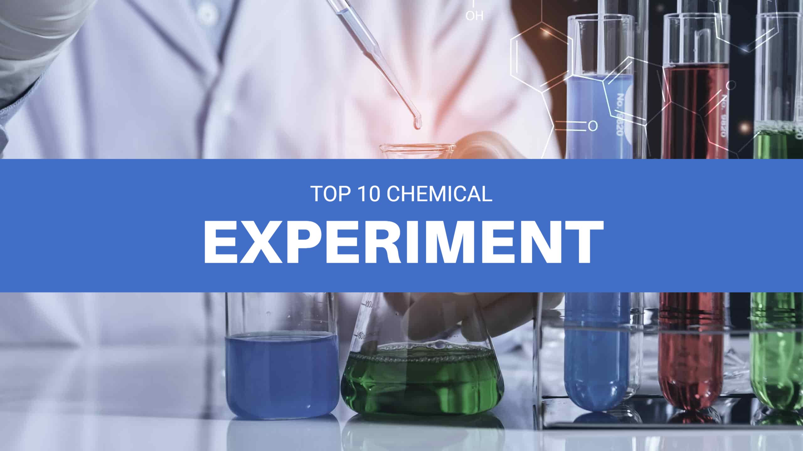 Exciting Top 10 Chemical Experiment Showcasing Vivid Colors YouTube Banner Template