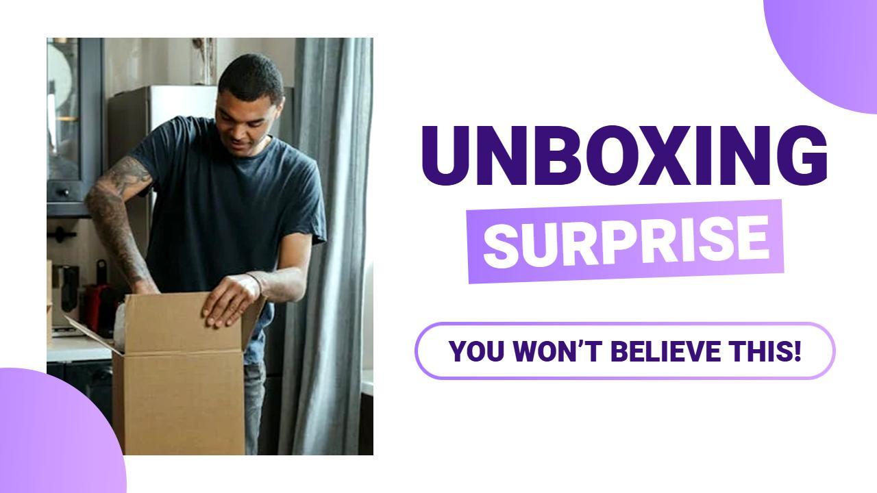 Exciting Unboxing Surprise Reaction YouTube Thumbnail Template