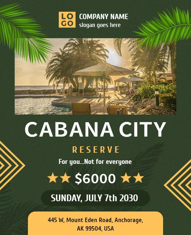 Exclusive Beachside Paradise Vacation Flyer Template