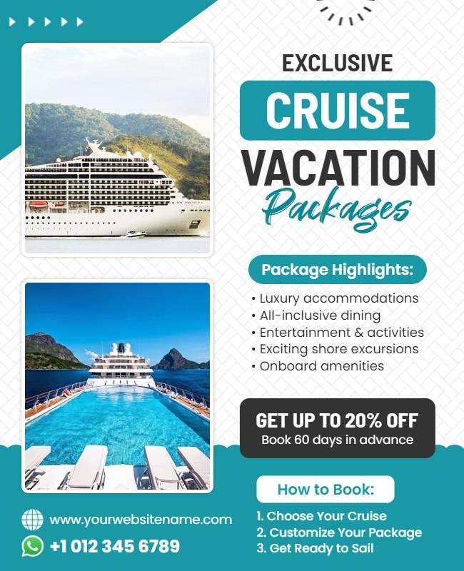 Exclusive Cruise Vacation Packages Flyer Template