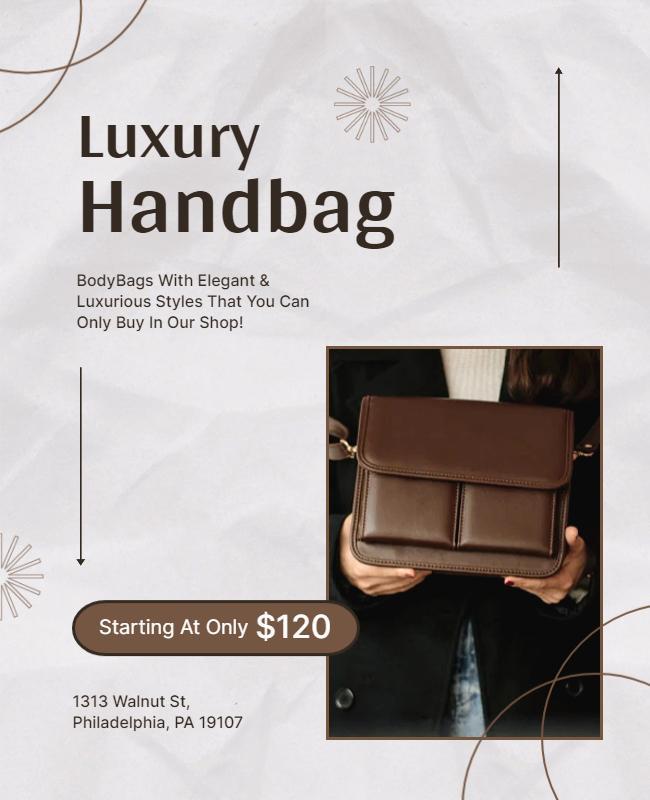 Exclusive Designer Handbag Promotion Flyer Template