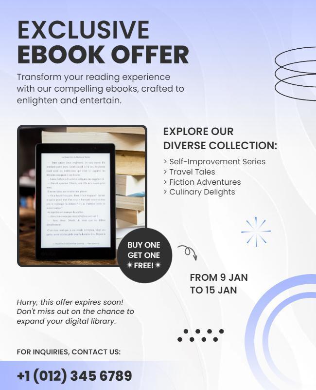 Exclusive Ebook Promotion Flyer Template