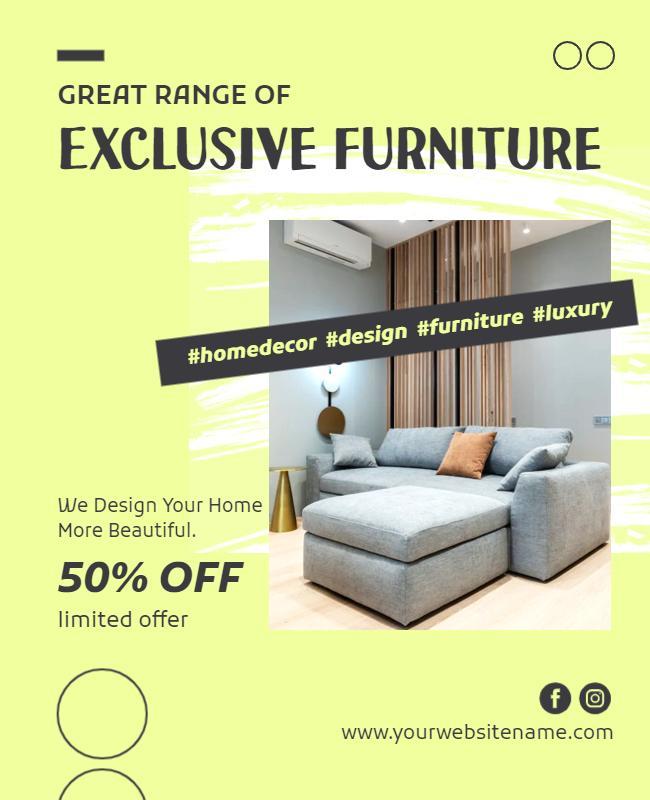 Exclusive Home Furniture Sale Flyer Template