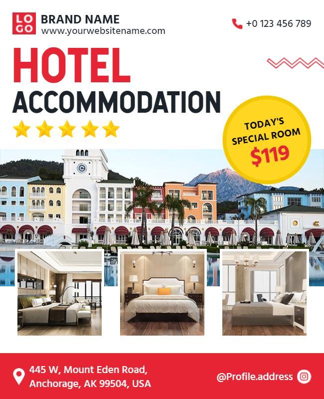 Exclusive Hotel Accommodation Offer Flyer Template