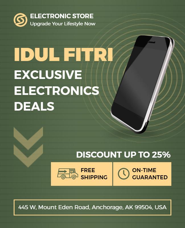 Exclusive Idul Fitri Electronics Deals Flyer Template