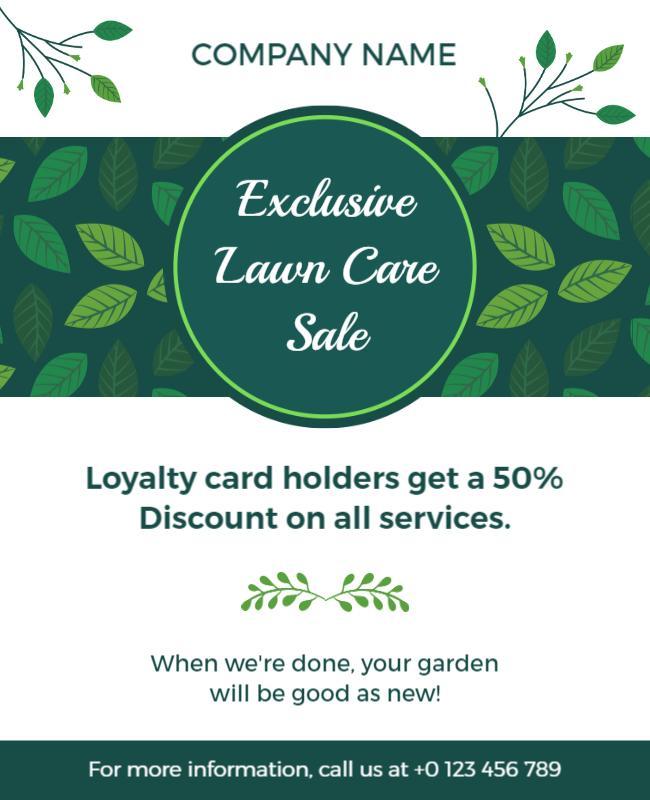 Exclusive Lawn Care Services Sale Flyer Template