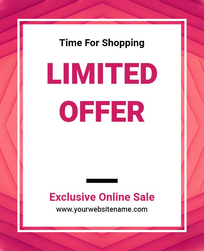 Exclusive Online Shopping Sale Flyer Template