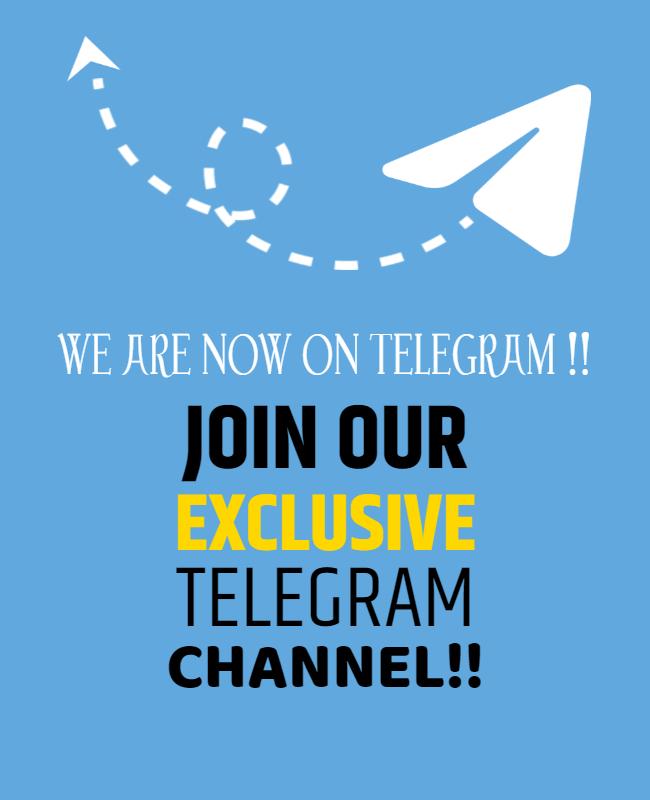 Exclusive Telegram Channel Announcement Flyer Template