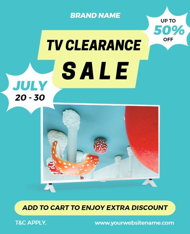 Exclusive Tv Clearance Sale Flyer Template