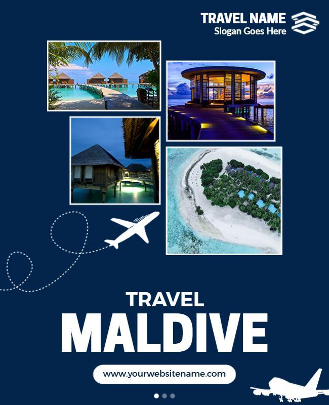 Exotic Maldives Island Getaway Travel Flyer Template