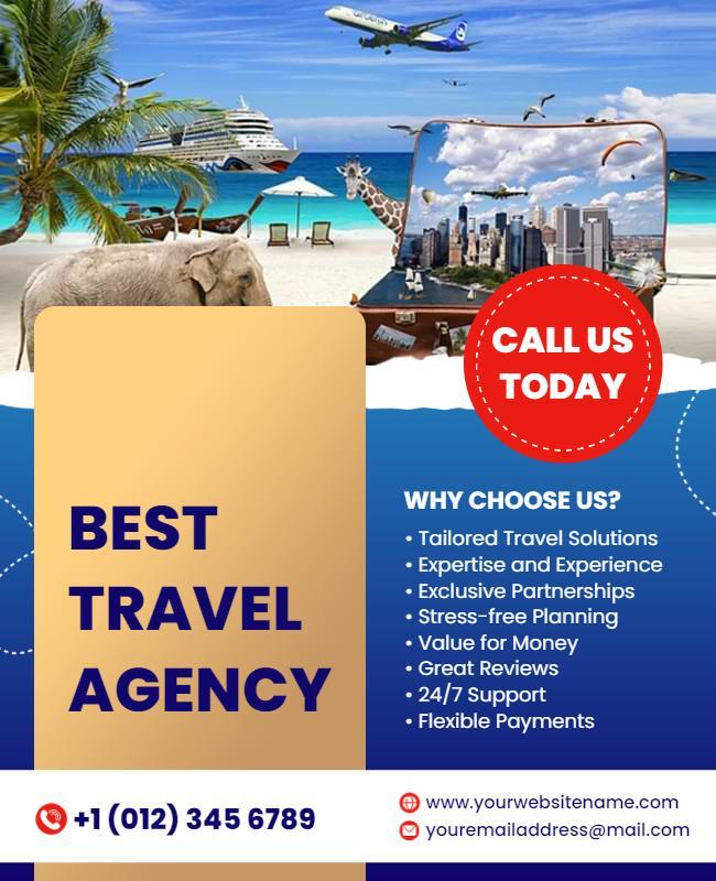 Exotic Travel Agency Promotion Flyer Template