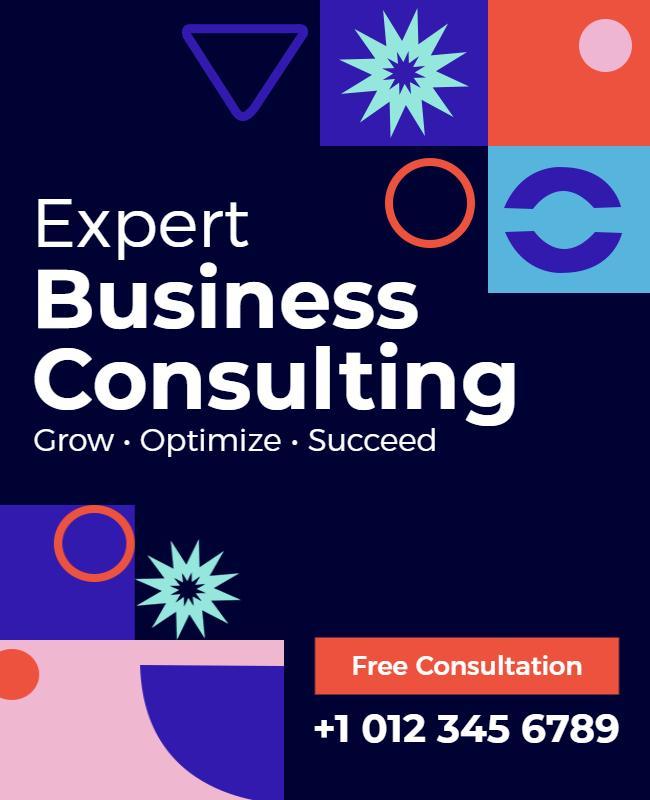 Modern Abstract Business Consulting Services Flyer Template