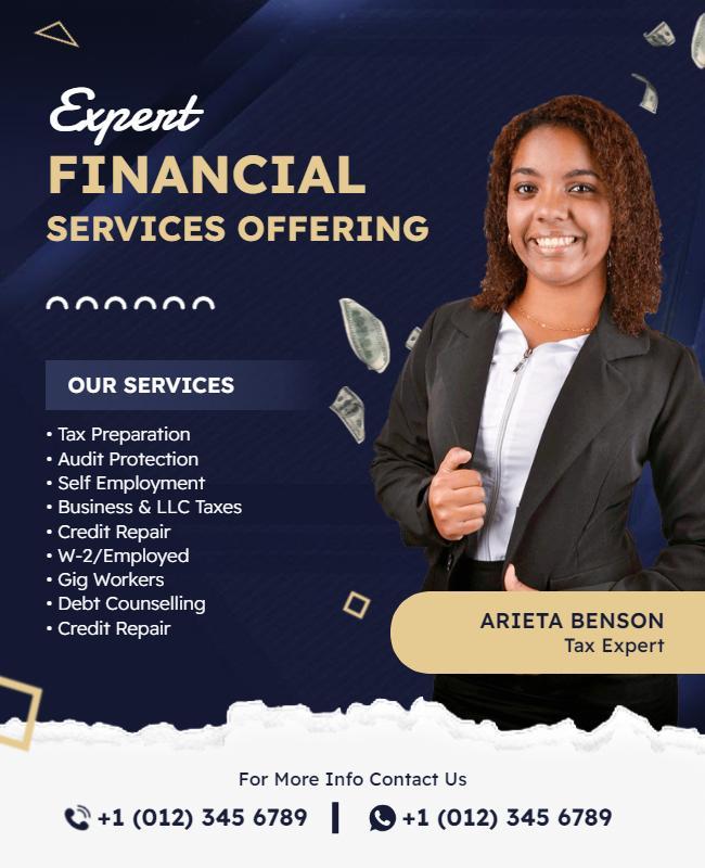 Expert Financial Services Offering Flyer Template